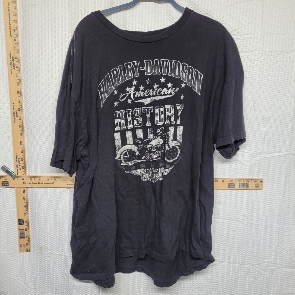 Harley-Davidson American History T-Shirt Mens 3XL Bloomington Indiana Black